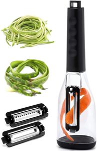 Peel vegetables like a pro in minutes using peeler with container
